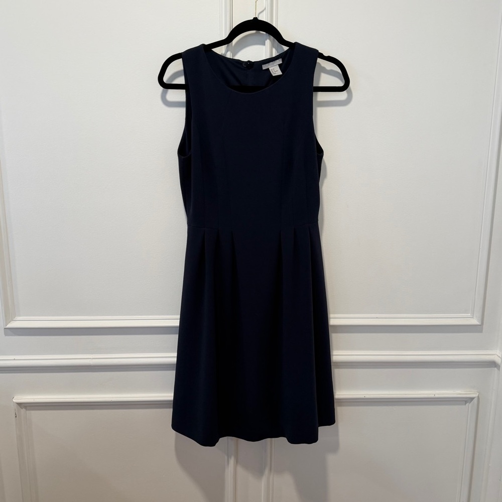 H&M Navy Blue‎ Fit & Flare Sleeveless Dress Size 8